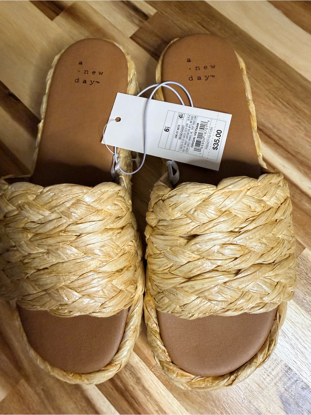 a new day Braided Slide platform Sandals summer beach resort wear collegiate